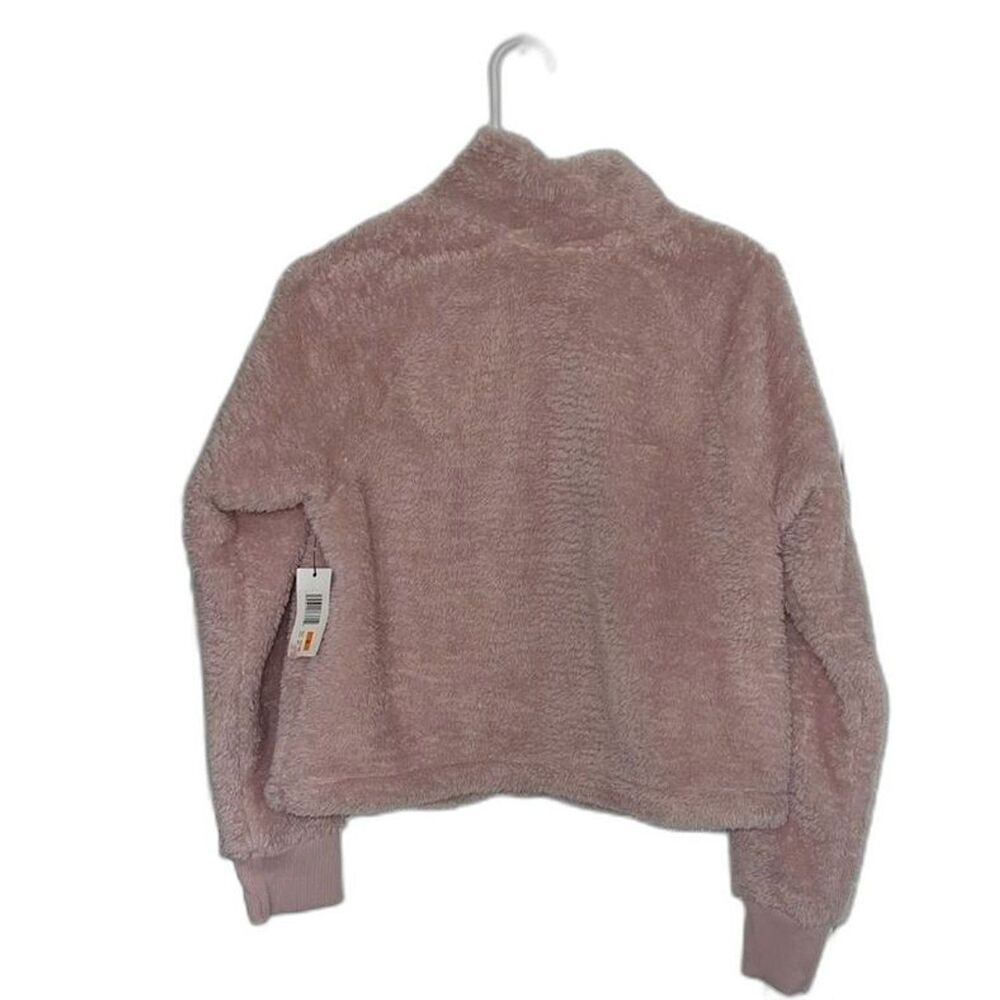 CALVIN KLEIN Quarter-zip Fleece Sweatshirt In Evening Sand - Picture 6 of 12